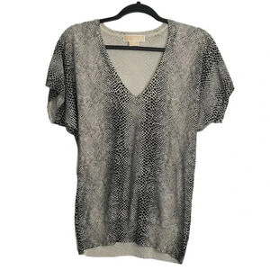 Michael Kors Women’s Animal Print Blouse | Short Sleeve | Size Small